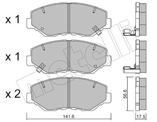 Гальмівні колодки дискові METELLI 2206060 - zapix