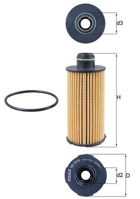Оливний фільтр MAHLE OX1219D - zapix