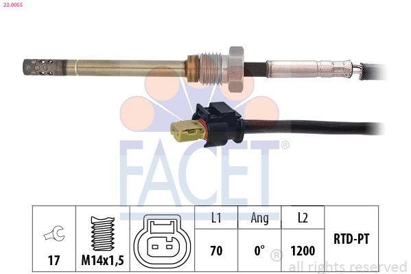 Датчик температури відпрацьованих газів FACET 220055 - zapix