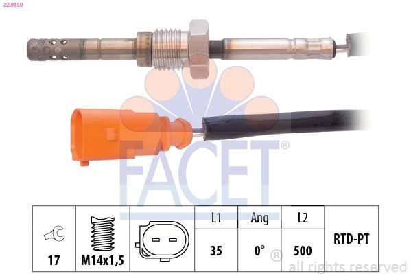 Датчик температури відпрацьованих газів FACET 220159 - zapix