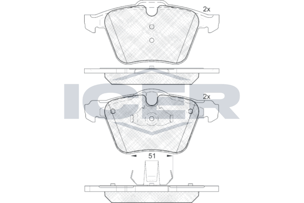 Гальмівні колодки дискові ICER 181805 - zapix