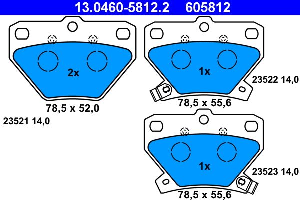 Гальмівні колодки дискові ATE 13046058122 - zapix